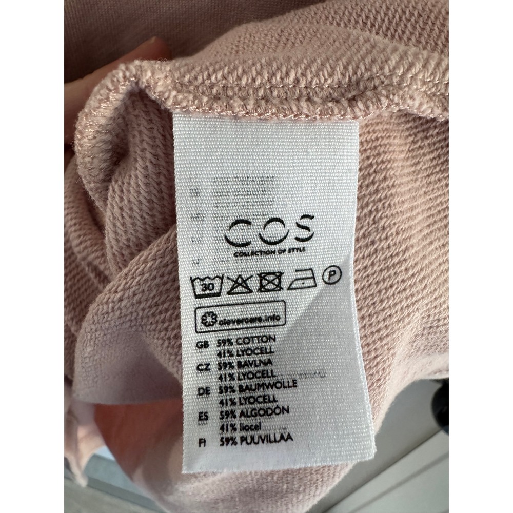 COS Dusty Rose Cotton Lyocell Sleeveless Midi Dress Crew Neck - Picture 6 of 9
